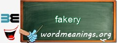 WordMeaning blackboard for fakery